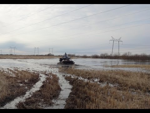 Видео: Снег растаил, покатаемся по лужам!