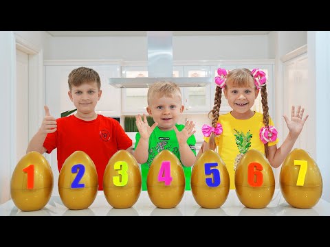 Видео: Диана, Рома и Оливер открывают 10 дверей / цифры от 1 до 10