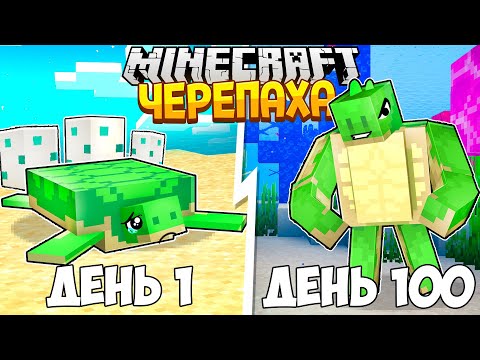 Видео: Я прожил 100 Дней за ЧЕРЕПАХУ в Майнкрафт ...