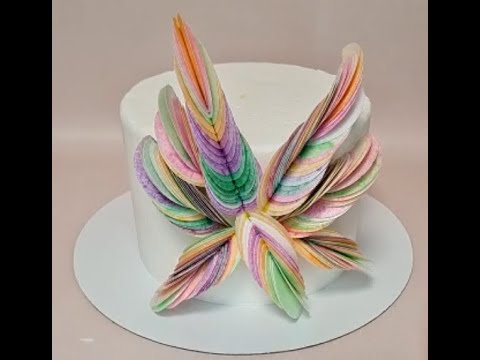 Видео: МК Виктории Соболевой ✨ ДЕКОР из Вафельной Бумаги ✨ЦВЕТНЫЕ ПЕРЬЯ✨ Waffle paper decor
