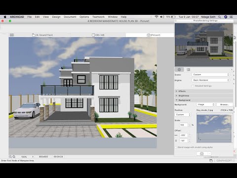 Видео: Как сделать фотовизуализацию плана дома в Archicad 25