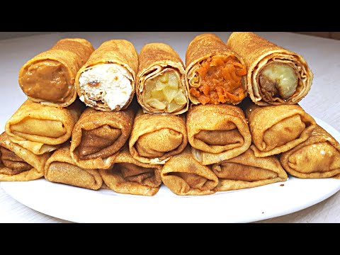 Видео: ТОП 5 Сладких начинок для блинов.  Фаршированные блины. Блины  на масленицу 2022.
