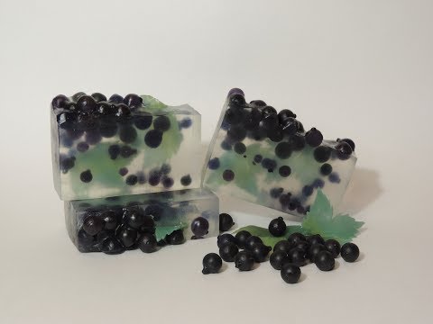 Видео: Мыловарение Мыло из основы "черная смородина" в нарезку