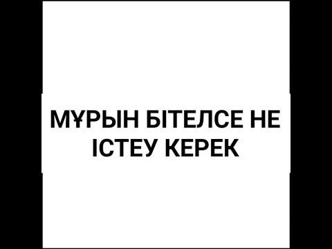 Видео: МҰРЫН бітелсе не істеу керек 2 Олжас Меңғали