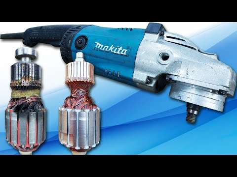 Видео: Болгарка MAKITA 230 подделка (ЯКОРЬ И НАМОТКА КАТУШКИ)