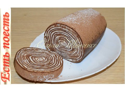 Видео: Рулет из блинов -  о таком десерте не только мечтать!