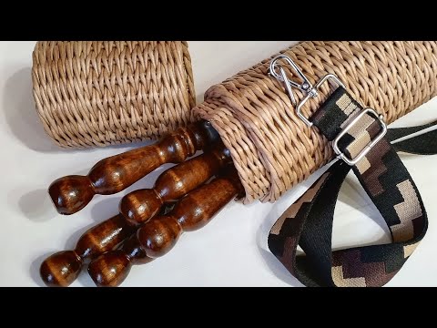 Видео: Шампурница из бумажной лозы. #плетениеизбумажнойлозы #творчество #handmade #homedecor #корзина