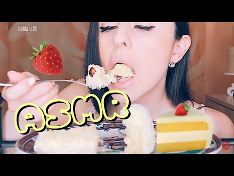 Видео: Пробую ТОРТИК / ASMR MUKBANG EATING: WHOLE CAKE Desserts 🍰🎂🍧