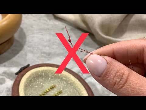 Видео: Как закрепить нить без узла. Идеальная изнанка вышивки.