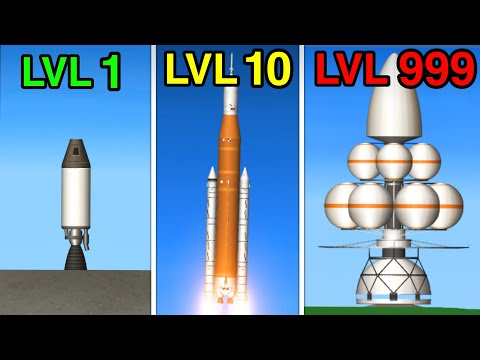 Видео: РАКЕТА LVL1, LVL10 и LVL999 в игре Spaceflight Simulator