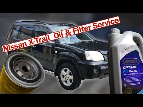 Видео: Обслуживание и замена масла и фильтра Nissan X Trail 2.2 DCi T30 🚗 на дизельном двигателе YD22DDT...