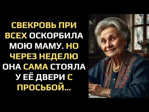 Видео: СВЕКРОВЬ ПРИ ВСЕХ ОСКОРБИЛА МОЮ МАМУ. НО ЧЕРЕЗ НЕДЕЛЮ ОНА САМА СТОЯЛА У ЕЁ ДВЕРИ С ПРОСЬБОЙ…