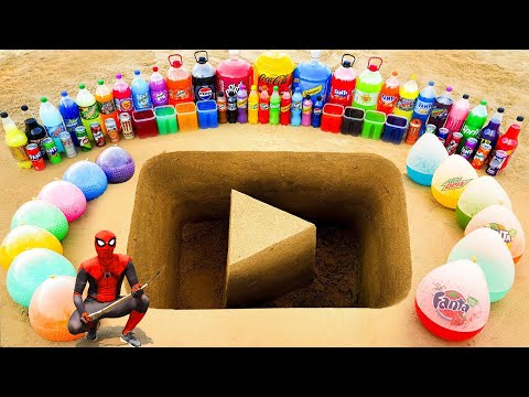 Видео: Гигантские воздушные шары из Toothpaste Eruption с Big Fanta, Mirinda, Coca Cola против Mentos в ...