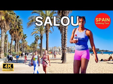 Видео: 🇪🇦[4K 60fps] САЛОУ, Испания 🏖 Прогулка по набережной и пляжу - Таррагона, Каталония, Коста-Дорада