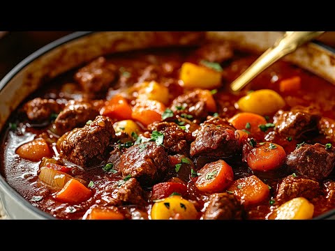 Видео: Самый вкусный рецепт тушеной говядины! Знаменитый рецепт венгерского гуляша! Легкий рецепт!