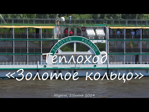Видео: Теплоход "Золотое Кольцо", Муром, 25 июня 2024, Motor ship "Golden Ring", Murom, June 25, 2024