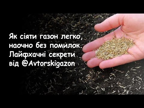 Видео: Як сіяти газон легко, наочно без помилок. Лайфхачні секрети від @Avtorskigazon