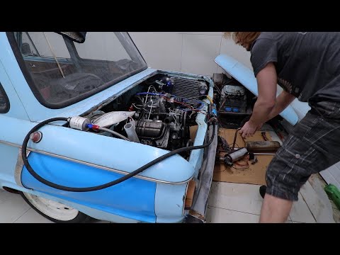 Видео: Инжекторный двигатель на Заз 968. Часть 9 (установка двигателя в Турбо Запорожец)