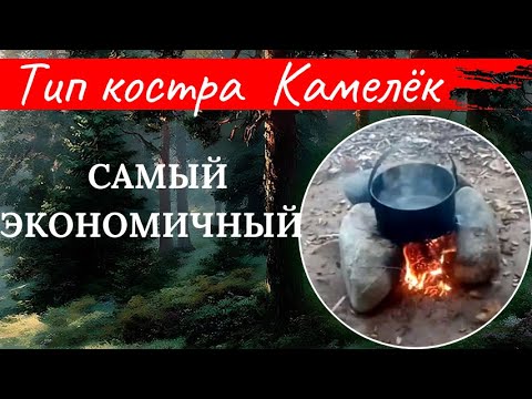 Видео: Костёр камелёк- чемпион по экономии дров.