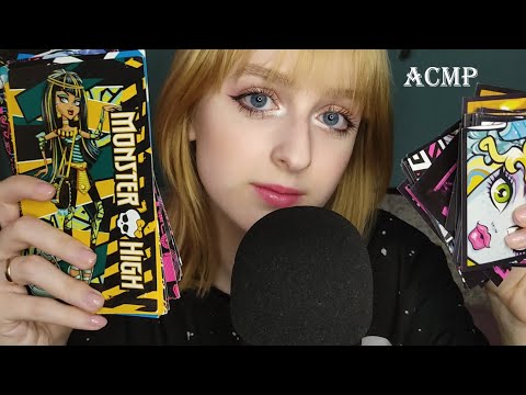 Видео: АСМР Обзор на наклейки и карточки Монстр Хай | Болталка | ASMR cards and stickers Monster high