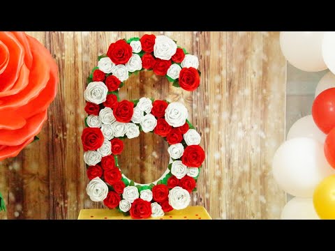 Видео: Как сделать ОБЪЕМНУЮ ЦИФРУ 6 на День Рождения. Размеры объемной цифры 6 из картона