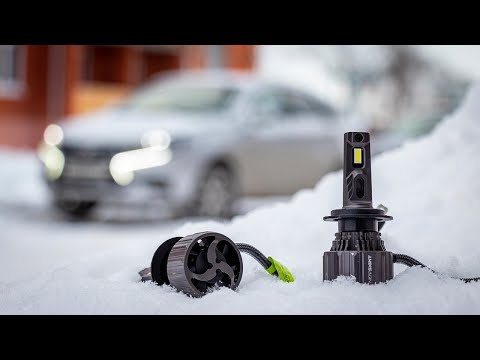 Видео: Сравниваем LED и топовый галоген в фарах Lada Vesta. Обзор LED ламп Novsight N50 H7(Ближний)