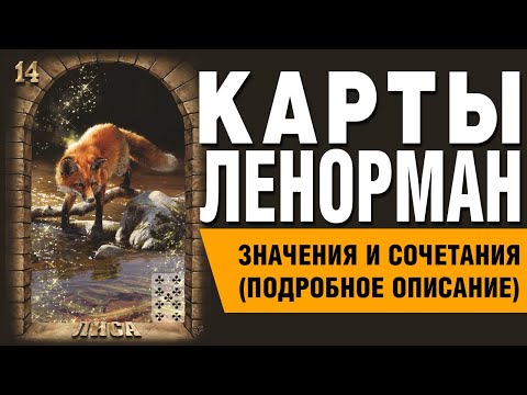 Видео: Карты Ленорман. Карта Лиса (14). Значения и сочетания карт.