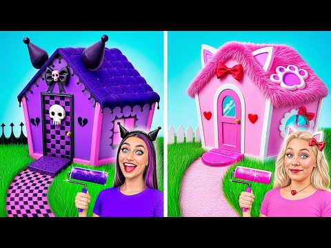 Видео: Домики Одного Цвета Челлендж | Hello Kitty против Куроми от Multi DO Smile