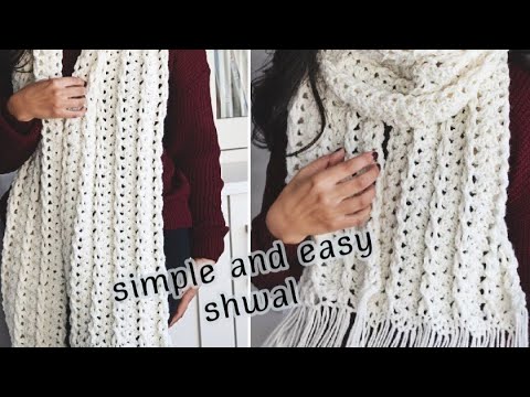 Видео: Как связать простую и замечательную шаль с характерными деталями и результат замечательный.