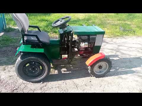 Видео: Мини трактор с мотоблока.финиш