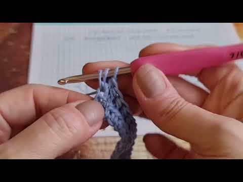 Видео: Горизонтальная резинка из лицевых полустолбиков