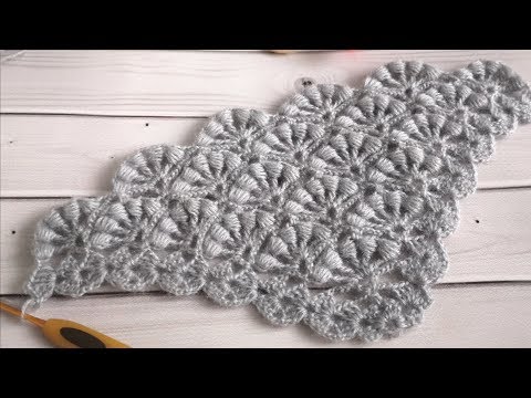 Видео: Узор для шали или бактуса//Pattern for shawl and bactus