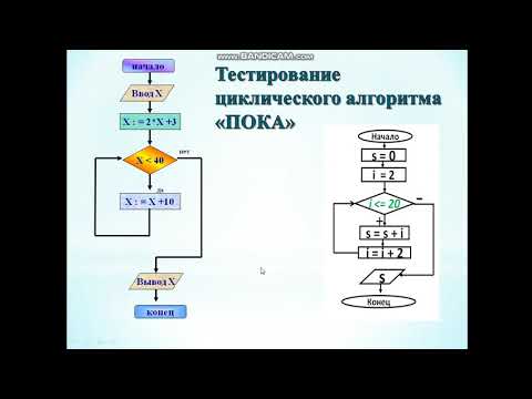 Видео: Циклический алгоритм с условием ПОКА