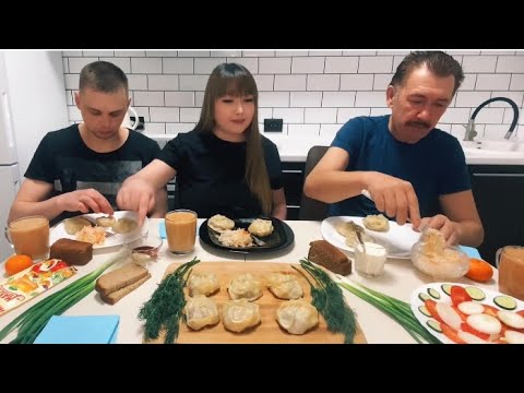 Видео: МУКБАНГ манты | MUKBANG manty