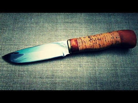Видео: Восстановление сломанного ножа, рукоять из бересты.