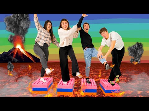 Видео: КТО ПОСЛЕДНИЙ НАСТУПИТ на ПОЛ ЭТО ЛАВА Получит 1000 $ Челлендж