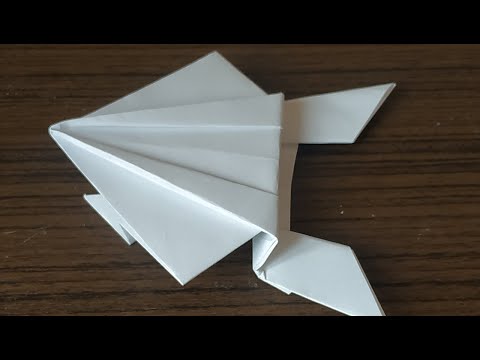 Видео: Оригами лягушка из бумаги как сделать оригами
