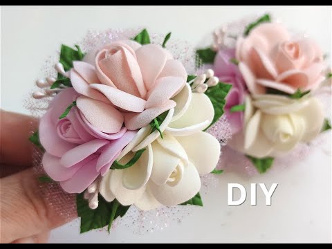 Видео: Любимые Розы🌸 Из Фоамирана 🌸 Резиночки c Цветами