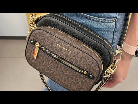 Видео: Распаковка сумки MICHAEL KORS Jet Set Logo And Leather 4-In-1 Crossbody Bag