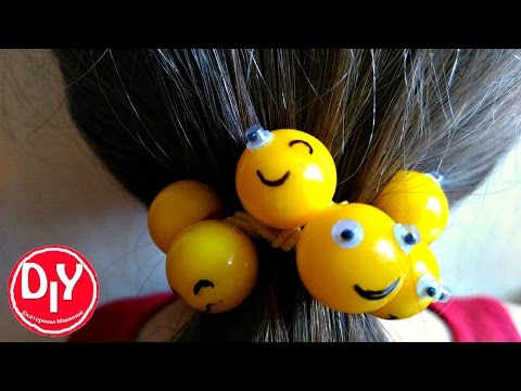 Видео: Резинка для волос со смайликами из эпоксидной смолы/DIY/Мастер класс