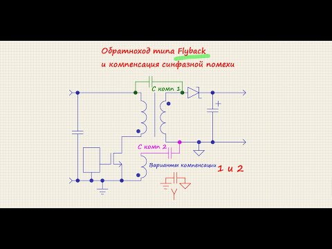 Видео: Обратноход типа Flyback и синфазные помехи