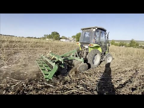 Видео: 🛑Дископлуг АГ АГД ДАН 1.8 з китайським міні трактором Zoomlion 504. Дискова борона на посів  озимих.