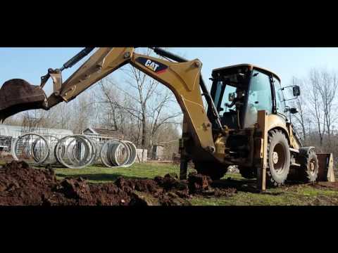 Видео: Экскаватор погрузчик Caterpillar 428 F.  Моя работа.
