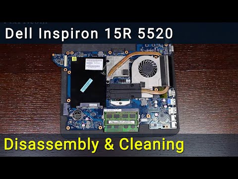 Видео: Dell Inspiron 15R 5520 (7520) Разборка, чистка вентилятора от пыли и замена термопасты