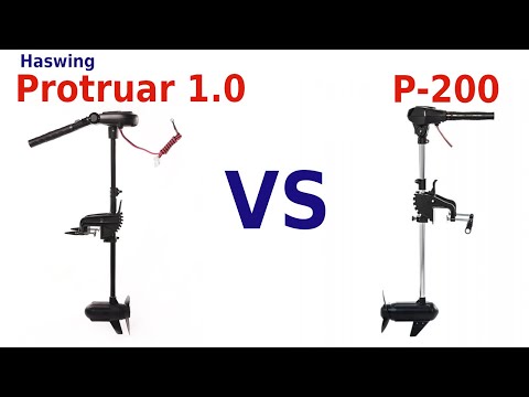 Видео: Сравнение бесщеточных лодочных электро моторов Haswing Protruar 1.0 и P-200
