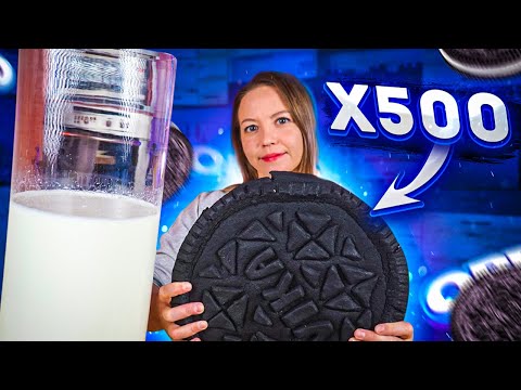 Видео: В 422 раза увеличили печенье Oreo | Окунули в 20 литров молока