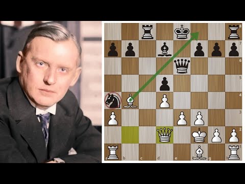 Видео: Александр Алехин в "одну калитку" переигрывает Эйве! Шахматы.