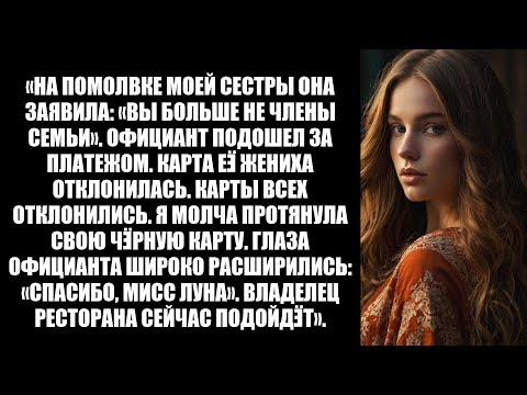 Видео: «Ты больше не моя семья!» — Моя сестра пожалела обо всём, когда увидела мою чёрную карту