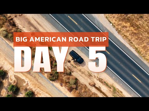 Видео: Большое дорожное путешествие по США. День 5. Волмарт, дорога до Линдсей, приключения с симкой