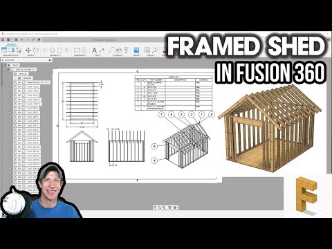 Видео: Моделирование каркасного сарая в Autodesk Fusion 360